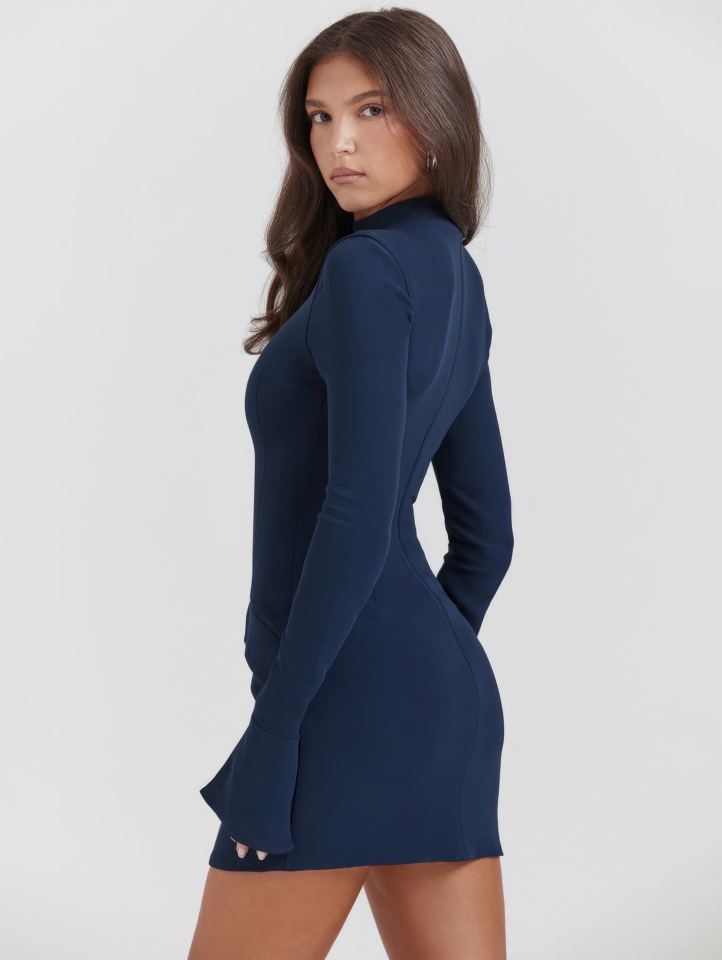 AMALIA | NAVY BLUE MINI DRESS