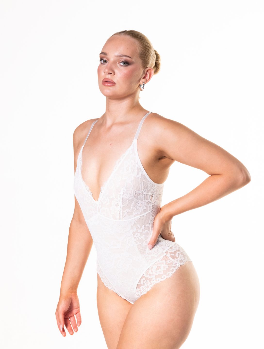 Lace Trimmed Sculpting Bodysuit